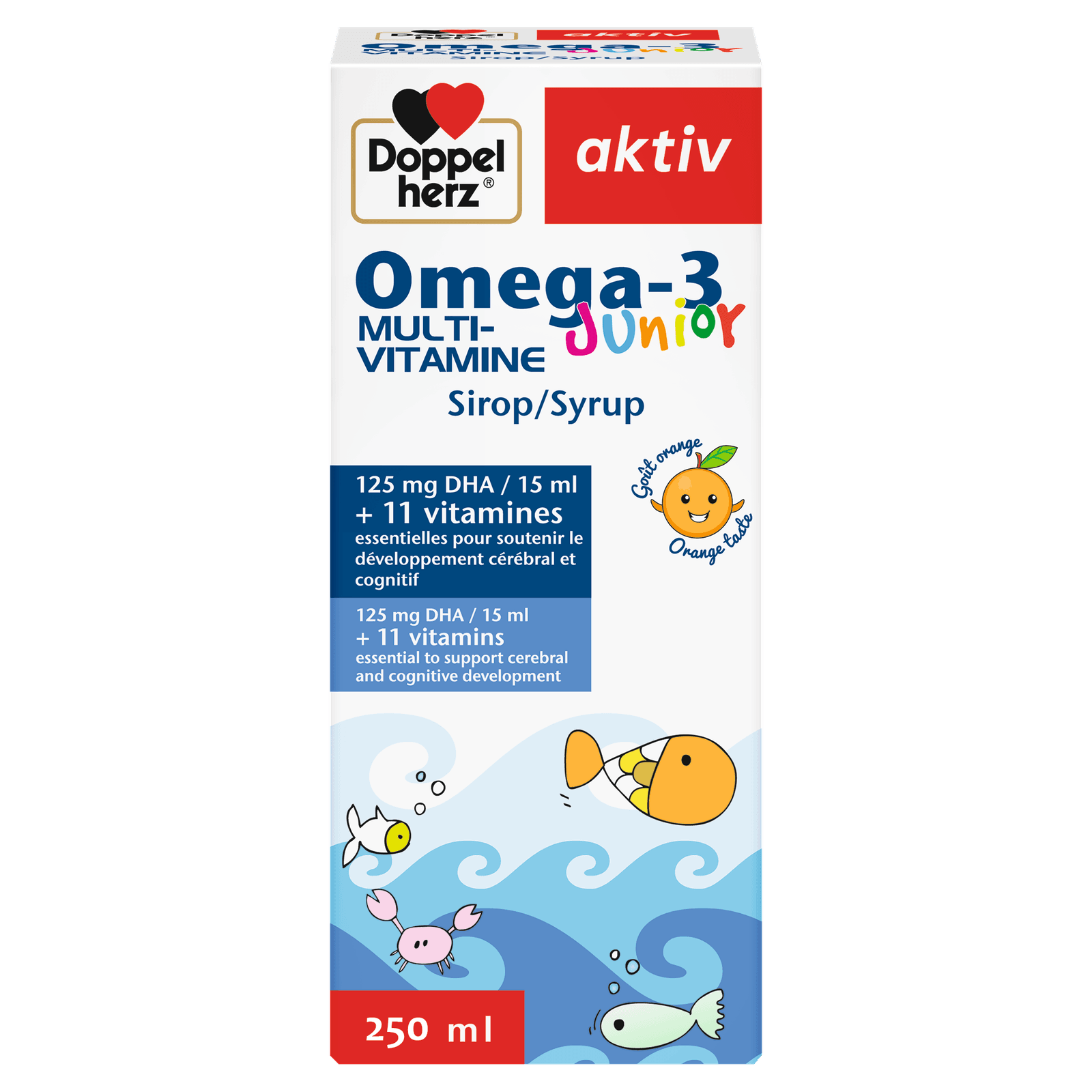 AKTIV Omega 3 Junior Multivitamine Sirop  | 250ML