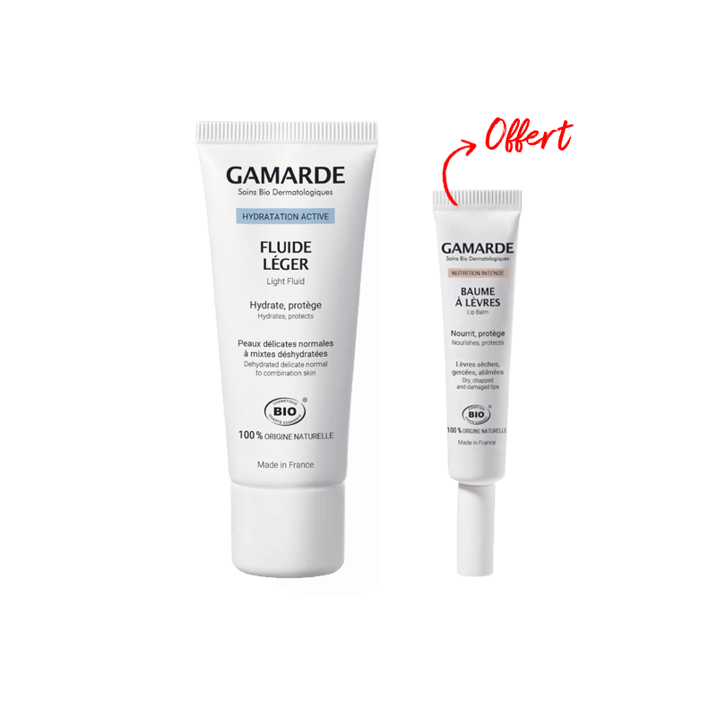 GAMARDE FLUIDE HYDRATANT LEGER + BAUME A LEVRES