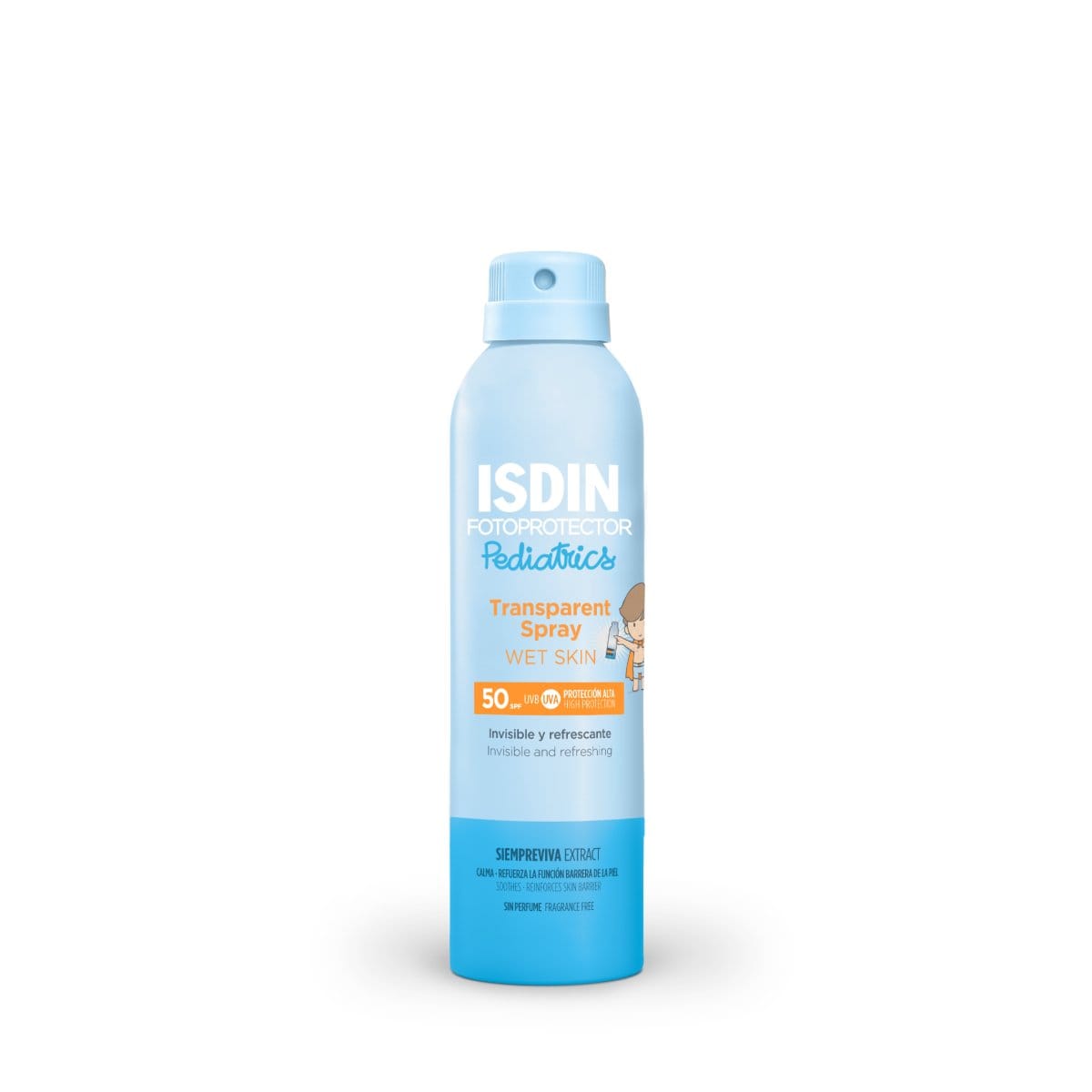 ISDIN Fotoprotector Transparent Spray Wet Skin Pediatrics SPF 50 | 250ML