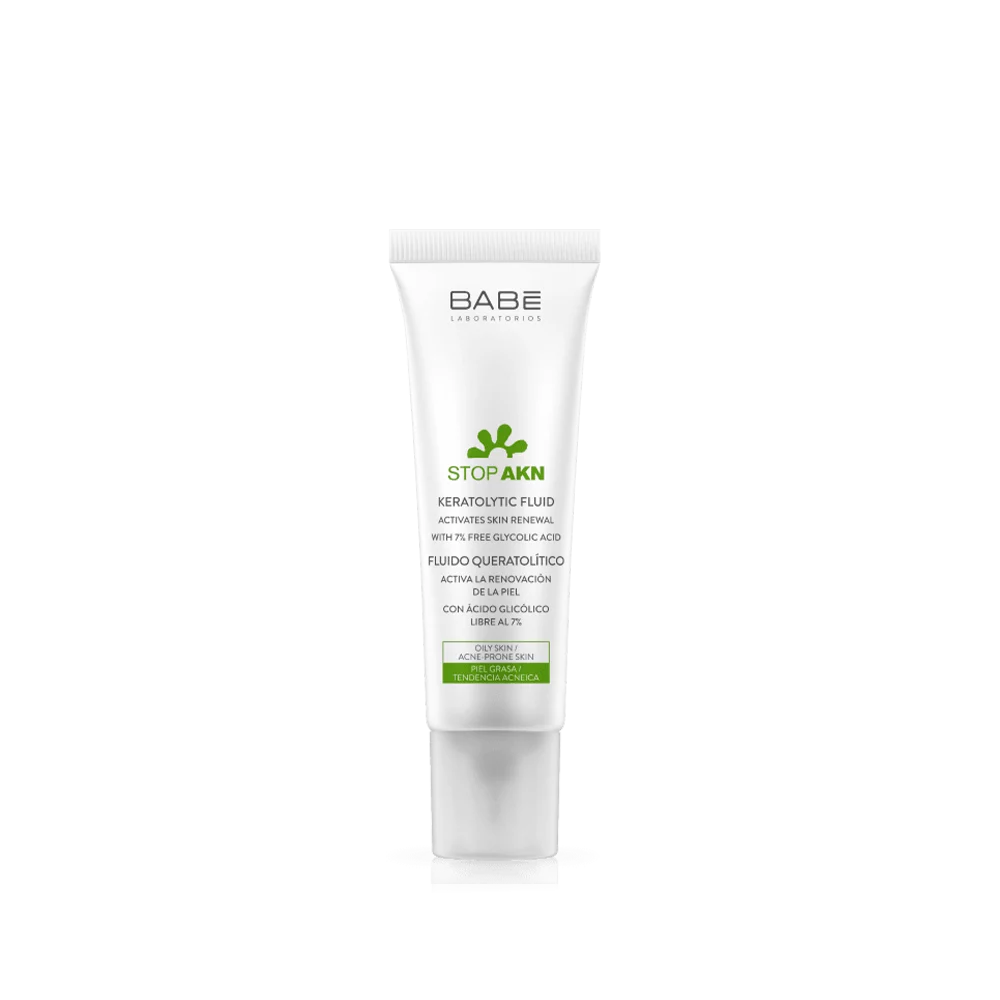 Fluide kératolytique Stop AKN de Babe Laboratorios, 7% acide glycolique.