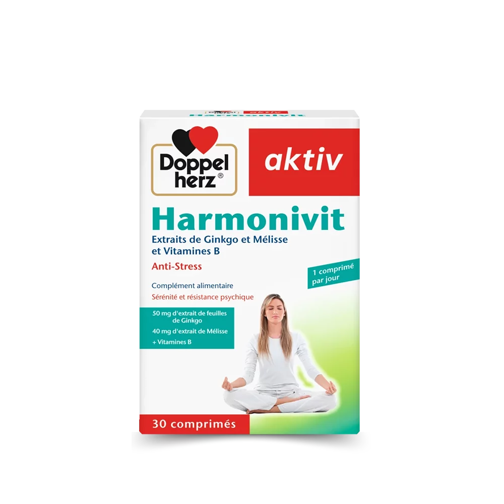 Complément alimentaire Doppelherz Aktiv Harmonivit anti-stress.