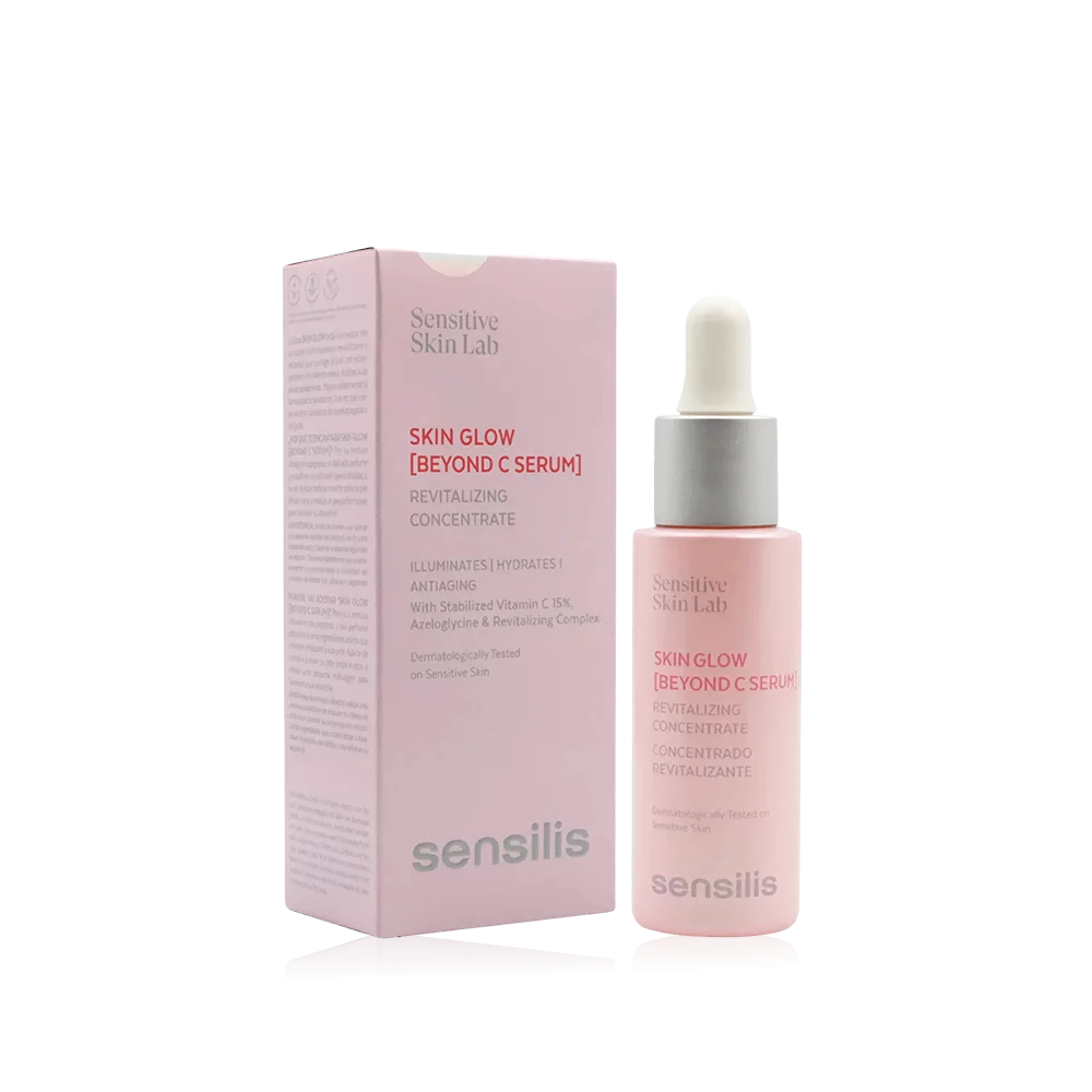 Sérum Skin Glow Beyond C de Sensilis, concentré revitalisant illuminateur et anti-âge.
