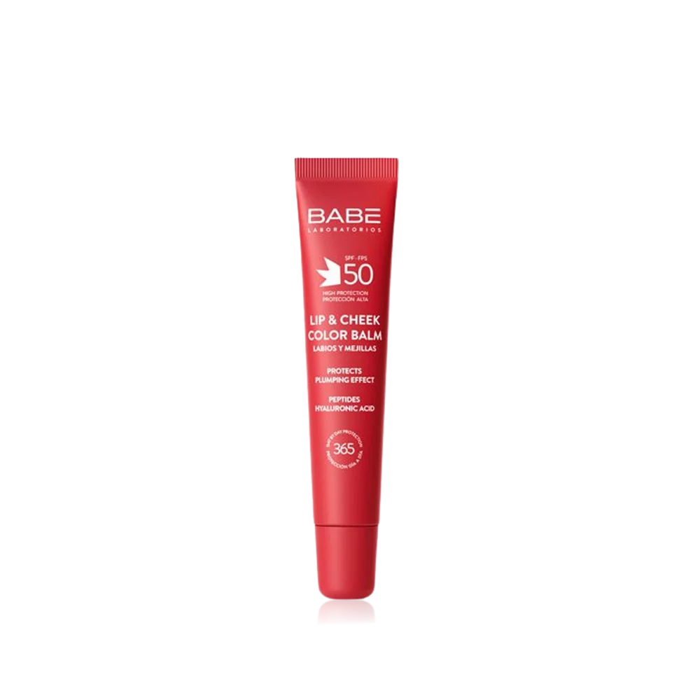 Babe Laboratorios, Lip & Cheek Color Balm SPF 50, teint, peptides, acide hyaluronique.