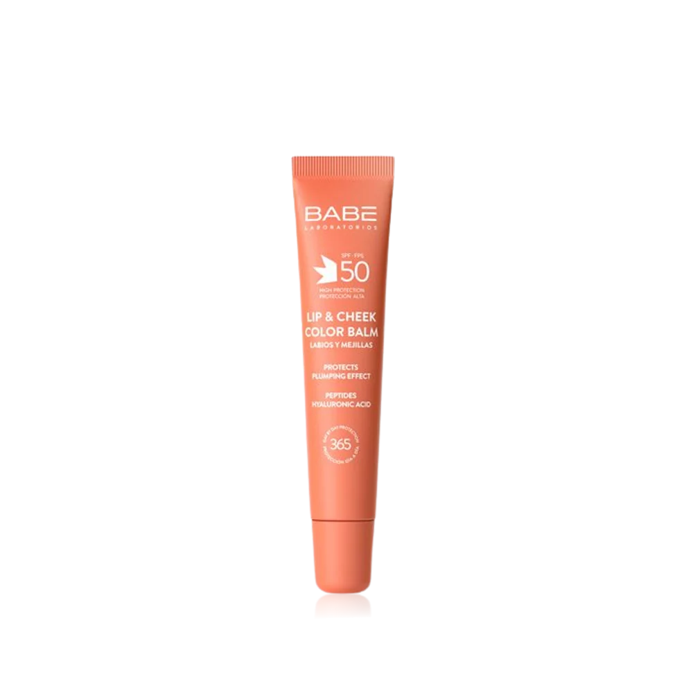 Babe Laboratorios, baume colorant pour les lèvres et les joues SPF 50.