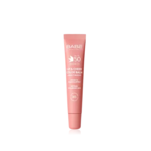 Babe Laboratorios, Baume coloré pour les lèvres et les joues SPF 50.