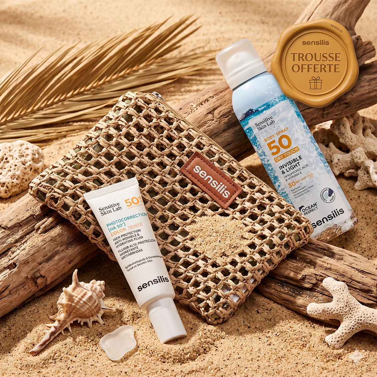 Crème solaire et brume solaire Sensilis, facteur 50, pour une protection optimale.