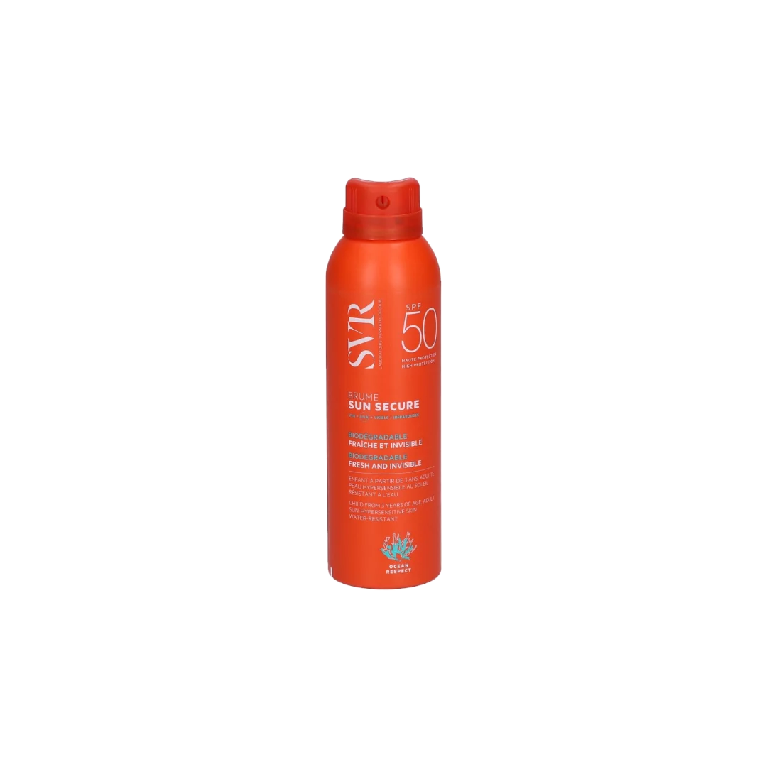SVR Sun Secure Brume SPF50+ 200ml, brume solaire biodégradable pour peaux hypersensibles