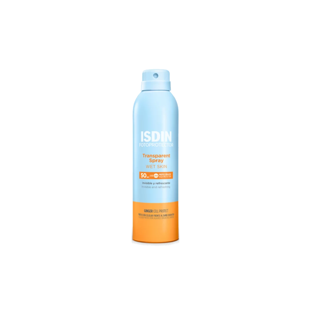 ISDIN Fotoprotector Spray SPF50 250ml, body spray solaire transparent pour peau sèche et humide