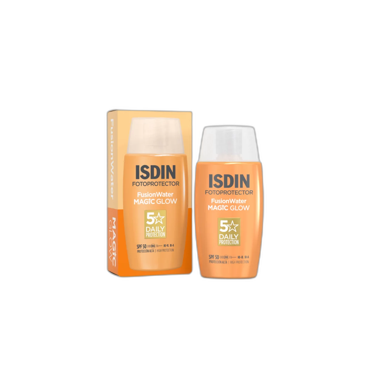 Isdin Fotoprotector Fusion Water Magic Glow SPF50 50ml, protection solaire visage effet bonne mine