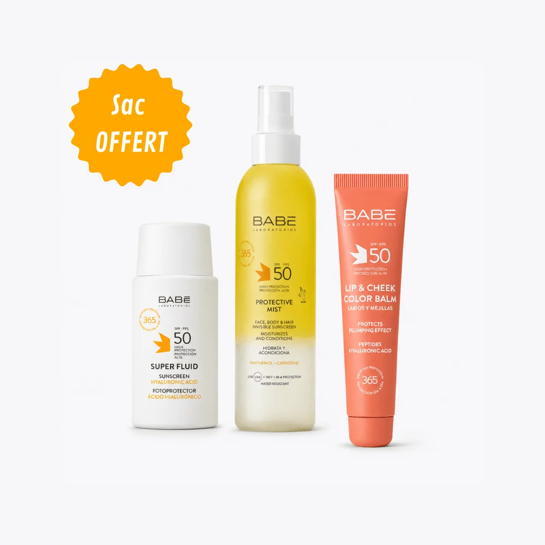 BABÉ Pack Solaire 360° — Protection Visage, Corps, Cheveux & Lèvres