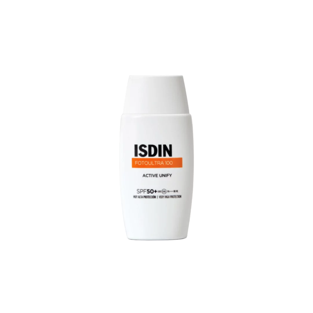 ISDIN Fotoultra Active Unify Invisible SPF50+ 50ml, fluide solaire transparent anti-tâches pour peau hyperpigmentée