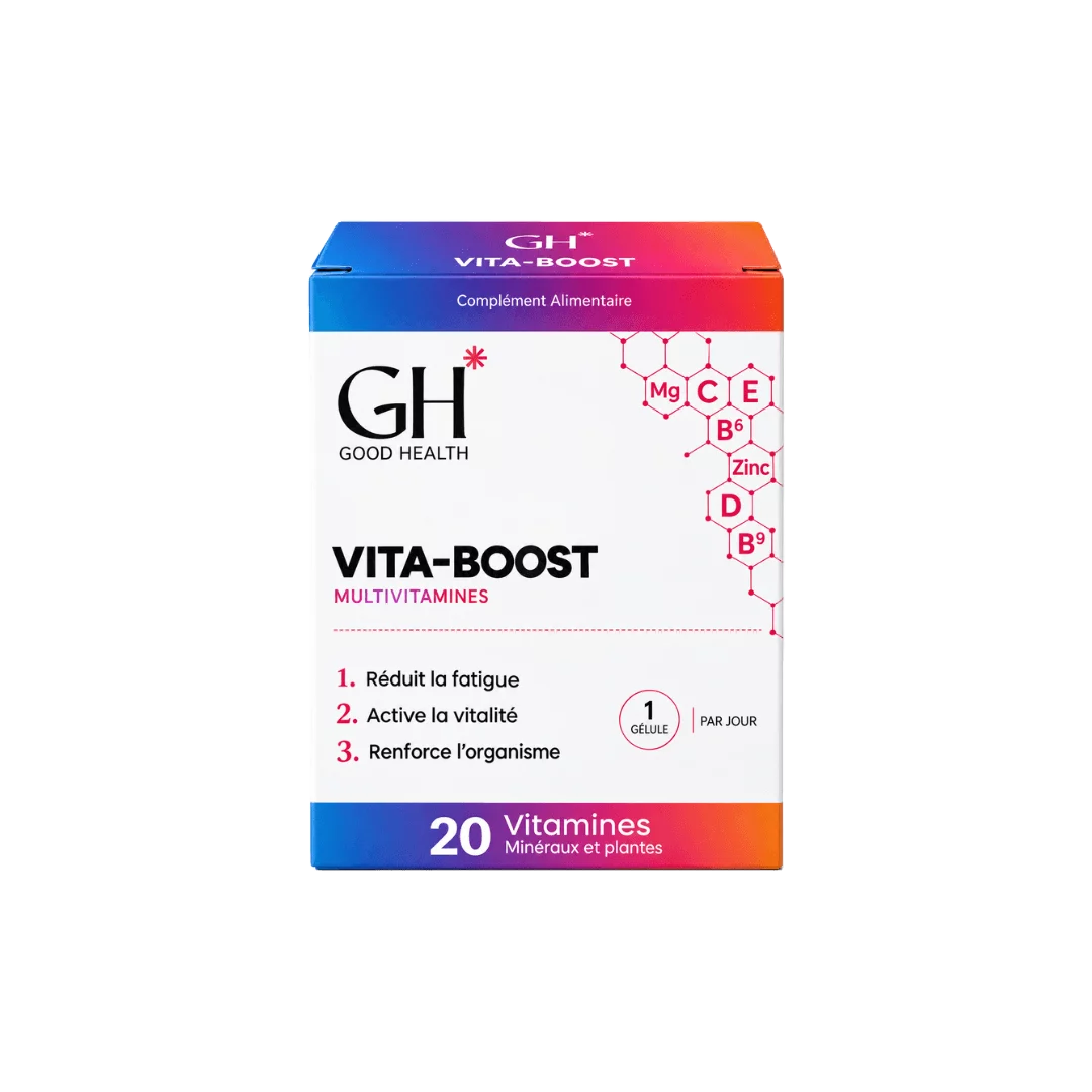 GH Vita-Boost multivitamines ginseng 30 gélules pour vitalité, énergie et immunité